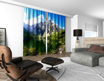3D dekorační závěs 127V MOUNTAINS 2x160x250 cm set 2 kusy MyBestHome