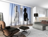 3D dekorační závěs 102V HORSES 2x160x250 cm set 2 kusy MyBestHome