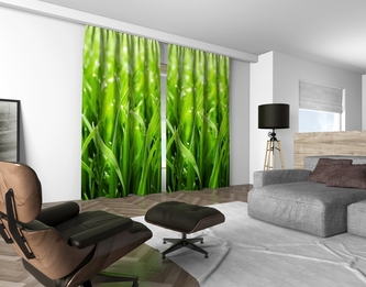 3D dekorační závěs 401V GREEN 2x160x250 cm set 2 kusy MyBestHome