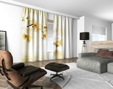 3D dekorační závěs 112V ORCHIDS 2x160x250 cm set 2 kusy MyBestHome