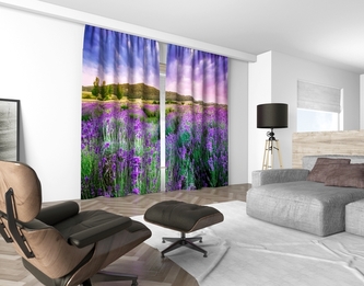 3D dekorační závěs 502V LEVANDULE 2x 160x250 cm set 2 kusy MyBestHome