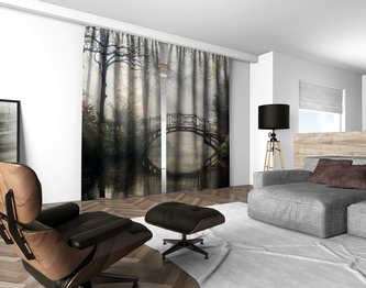 3D dekorační závěs 201V BRIDGE 2x160x250 cm set 2 kusy MyBestHome