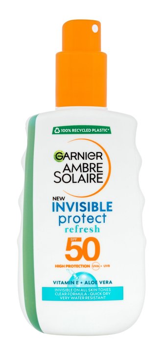 Garnier Ambre Solaire Opalovací přípravek na tělo Invisible Protect Refresh Spray 200 ml SPF50 unisex