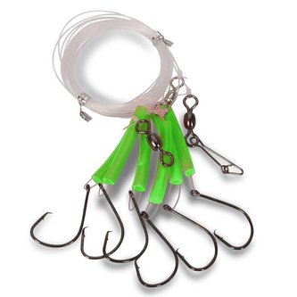 Systém pro lov okounů Circle Hook fluoro 8/0 zelená