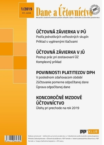 Dane a účtovníctvo 1-2019