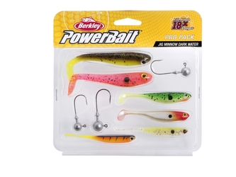Sada gumových nástrah a jigových hlaviček Pro Pack jig Minnow Dark Water