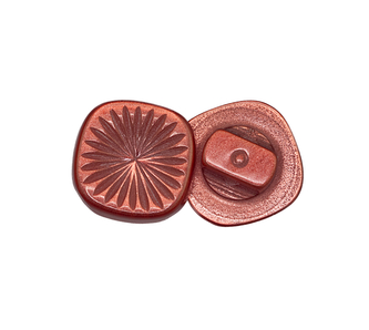 Knoflík - růžový - 10x10 mm