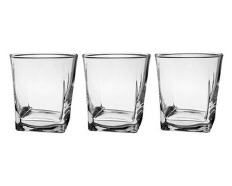 PASABAHCE Sada sklenic na whisky CARRE 310 ml, 3 ks, OK