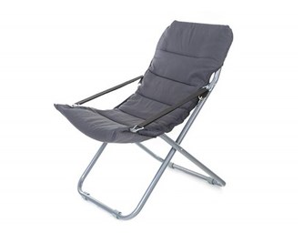 HAPPY GREEN Křesílko skládací VARADERO 62 x 85 x 92 cm, antracit, stříbrný rám