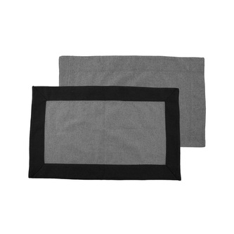 Prostírání s obrubou z jedné strany 30 x 50 cm, světle šedá + tmavě šedá