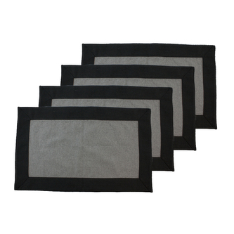 Prostírání s obrubou z jedné strany 30 x 50 cm, světle modrá + tmavě modrá