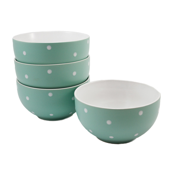 Miska s puntíky, ⌀ 14 cm, zelená
