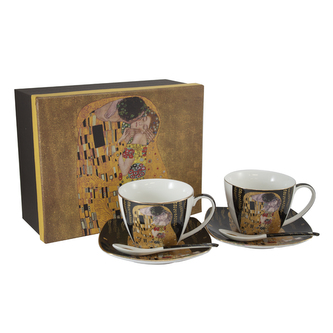 2 šálky s podšálky a lžičkami - Klimt