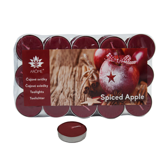 Čajové svíčky, sada 30 ks, kořeněné jablko