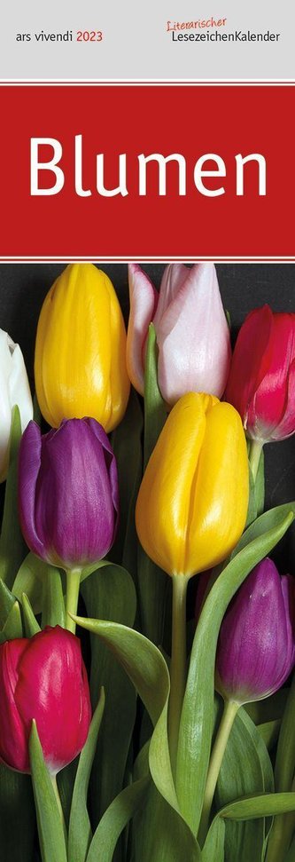 Lesezeichenkalender Blumen 2023