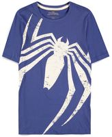 Pánské oversize tričko Marvel|Spiderman: Acid Wash (XL) modrá bavlna