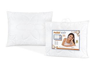 Polštář KVĚT - bílá - 70x90 cm (výplň 1000g)