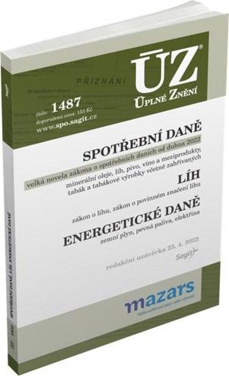 ÚZ 1487 Spotřební daně, líh, paliva a maziva, energetické daně