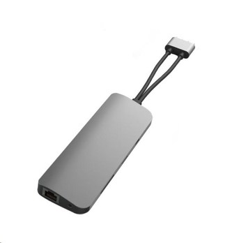 HyperDrive VIPER 10 ve 2 USB-C Hub, stříbrný