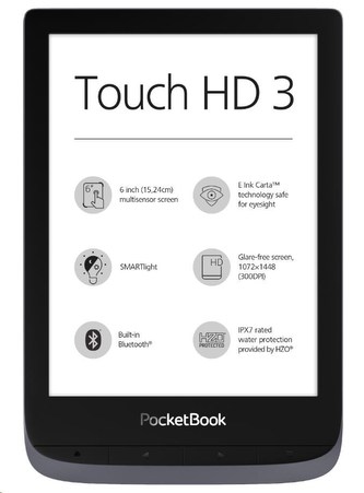 POCKETBOOK 632 Touch HD 3, Metallic Grey, 16GB