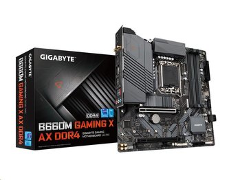 GIGABYTE MB Sc LGA1700 B660M GAMING X AX DDR4, Intel B660, 4xDDR4, 1xDP, 1xHDMI, WI-FI, mATX
