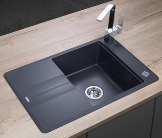 DG10N50dg Dřez granitový s odkapem Nobles TMAVĚ ŠEDÝ DG10N50dg Dřez granitový s odkapem Nobles TMAVĚ ŠEDÝ
