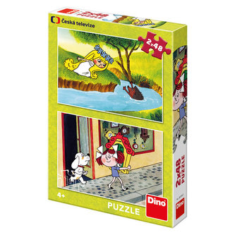 Víla Amálka a Káťa a Škubánek: puzzle 2x48 dílků