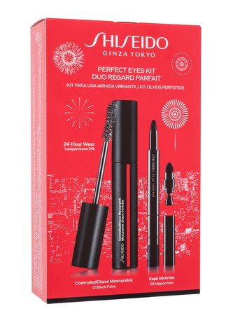 Shiseido Perfect Eye Kit řasenka ControlledChaos MascaraInk 11,5 ml + tužka na oči Kajal InkArtist 0,8 g 09 Nippon Noir