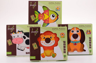 Dřevěné puzzle zvířátka