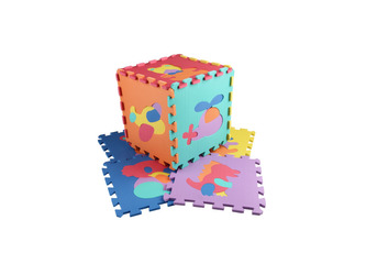 Pěnová podložka zvířátka a dopravní prostředky - 10 ks