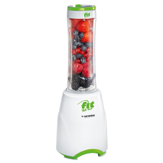 Stolní mixér Severin, SM 3735 Smoothie Mix & Go, 300 W, 600 ml, bílo-zelený