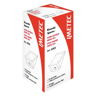 Sada sáčků Imetec, 8505, sada sáčků a filtru do vysavače Imetec ECI E6, 10 ks sáčků. 1 ks filtr motoru