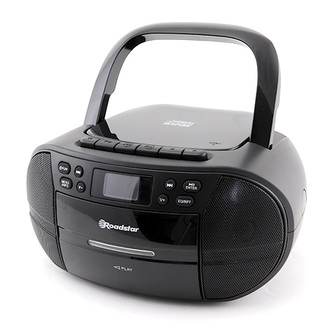 Přehrávač Roadstar, RCR-779D+, dálkové ovládání, přehrání CD-R/RW, kazet, digitální tuner DAB+, DAB, FM, USB, AUX IN, teleskopická anténa, výstup na sluchátka, síť