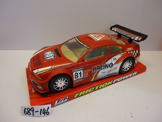 Závodní auto stříbrné/červené