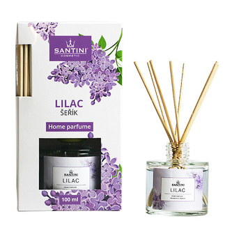 Aroma difuzér Santini, Šeřík, 100 ml, 10 ks stébel
