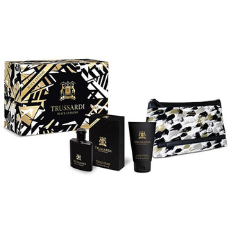 Dárková sada Trussardi, Black Extreme, EDT 50 ml, sprchový gel 100 ml, kosmetická taška