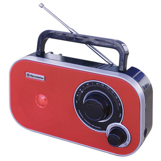 Radio Roadstar, TRA-2235/RD, přenosné, FM, repro, anténa, baterie