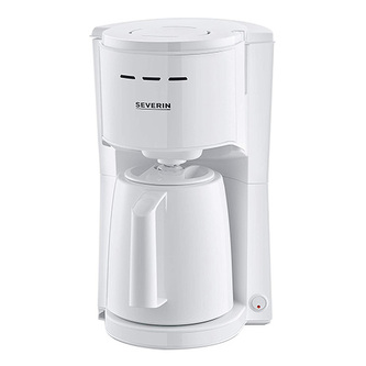 Kávovar Severin, KA 9254, s termo konvicí 1 L, design s prvky z nerezové oceli, odkapávací víko, kapacita 8 šálků, ukazatel hladiny vody, otočný filtr 1 x 4 s uzavíracím ventilem, automatické vypnutí, 1000 W