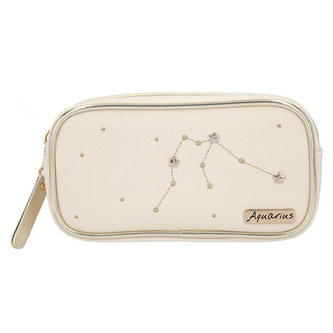 Kosmetická taška Top Model, Krémová, znamení Aquarius (Vodnář)