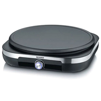 Palačinkovač Severin, CM 2199, XXL, O cca 38 cm, vyjímatelná grilovací deska, regulátor teploty, nepřilnavý povrch, LED podsvícení termostatu s barevnou signalizací, 1500 W