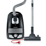 Vysavač Severin, BC 7044, sáčkový, extra tichý 74 dB, 9 m akční rádius, vhodný pro alergiky, HEPA 13 filtr, parkovací poloha, 2 dílná sada příslušenství, 700 W