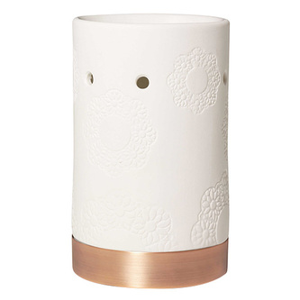 Aromalampa keramická Yankee Candle, Addison Floral, keramická, bílá