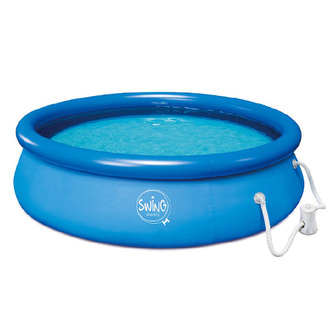 Kruhový bazén Swing, 2,44 x 0,76 m, modrý, s kartušovou filtrací