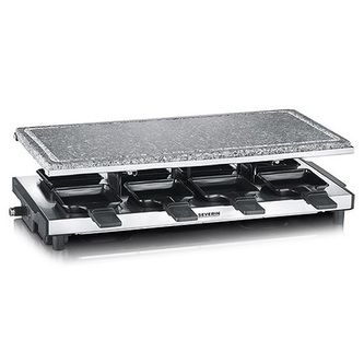 Raclette gril Severin, RG 2374, celokámen, nerez, 8 pánviček, 1 500 W