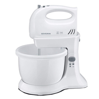 Mixér Severin, HM 3810, ruční, s pracovní nádobou, 3 l, 5 rychlostí, turbo, 2 metly, 2 hnětače, 300 W
