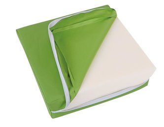 Sedák nepromokavý - zelená - 40x40x10 cm - potah na zip