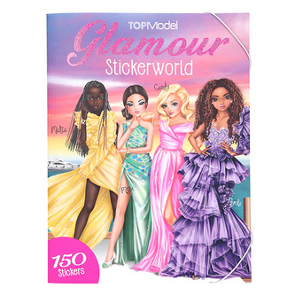 Samolepky Top Model, 150 samolepek, Malia,  Miju,  Candy,  Nyela, fialový