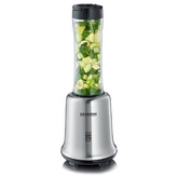 Stolní mixér Severin, SM 3739 Smoothie Mix & Go, 300 W, 600 ml, broušená nerezová ocel/černá