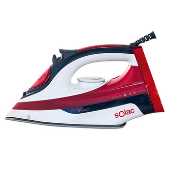 Žehlička Solac, PV2014 Optima Perfect, parní, keramická žehlící plocha, přesný hrot, systém proti odkapávání, funkce stříkání, 2600 W