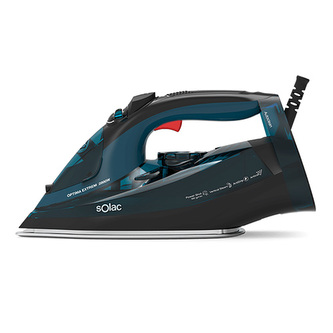 Žehlička Solac, PV2028, keramická žehlící plocha, přesný hrot, systém proti odkapávání, vertikální žehlení, suché žehlení, funkce samočištění, 2800 W